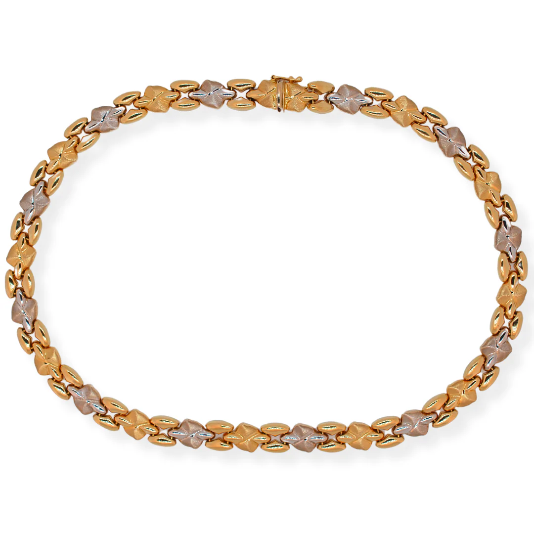 18ct Two tone Necklace