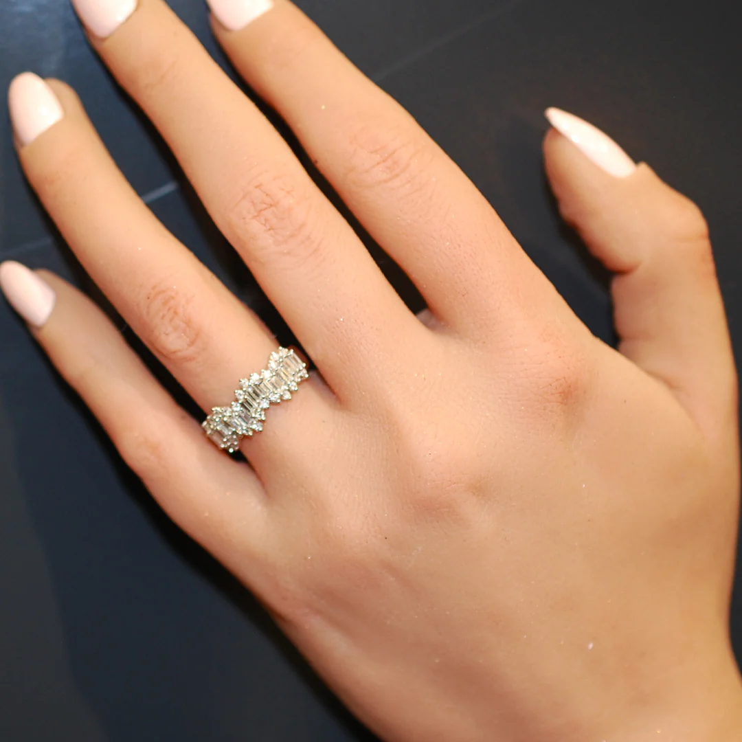18ct white gold diamond ring - Image 4