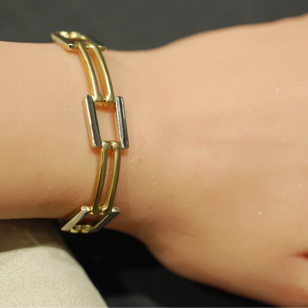 9ct 2/tone gold bracelet - Image 2