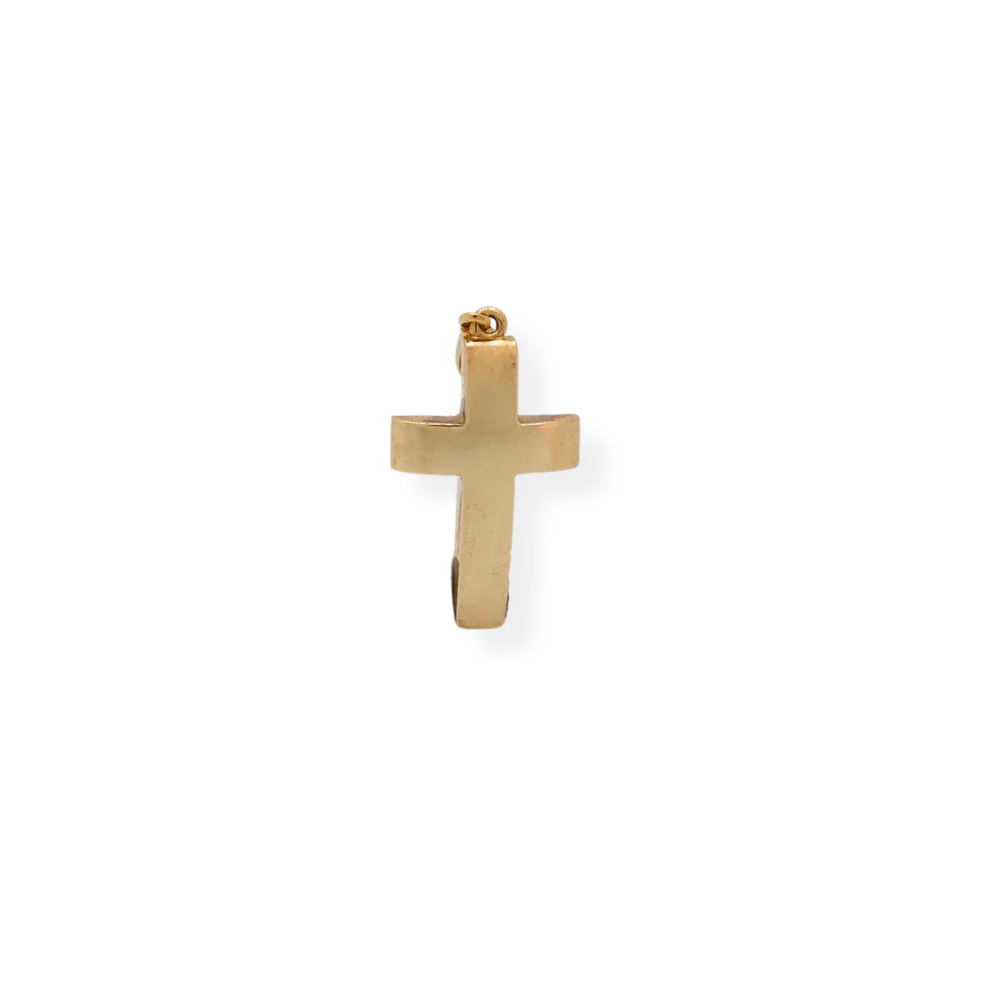 9ct gold cz cross pendant