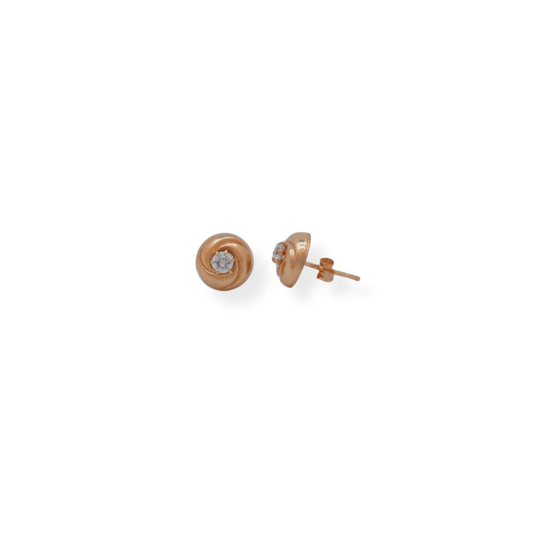 9ct gold cz stud earrings