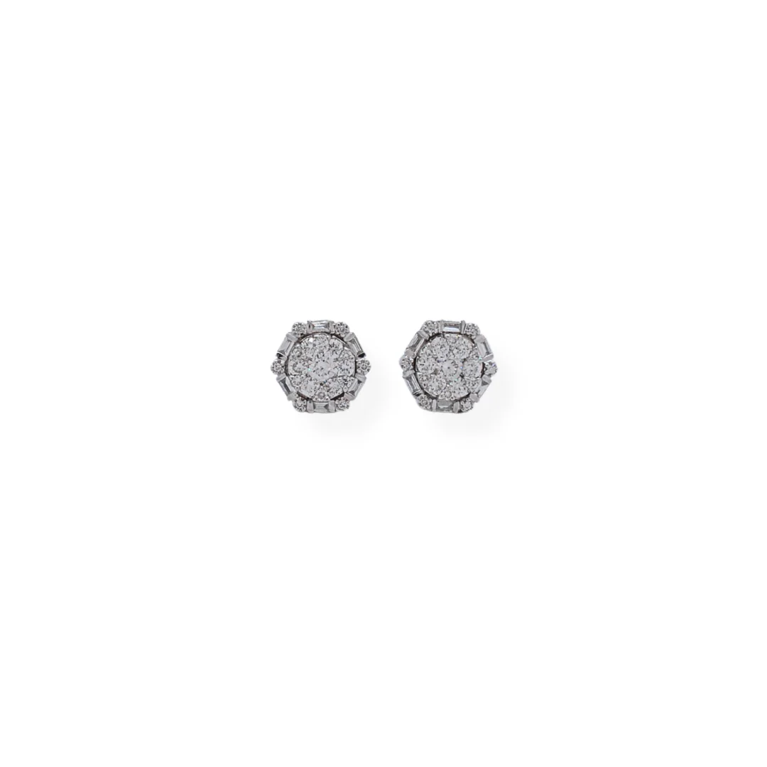 9ct gold diamond earrings