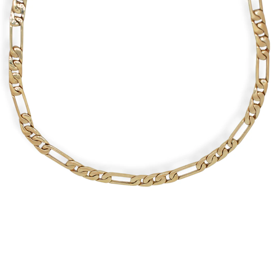 9ct gold figaro chain - Image 2