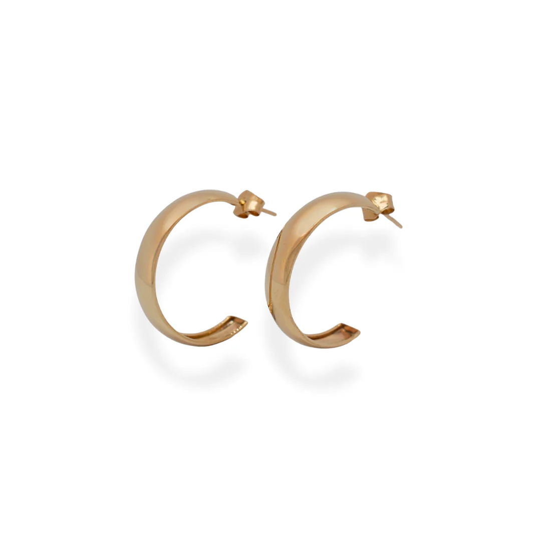 9ct gold hoop earrings