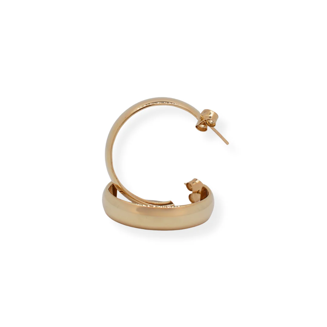 9ct gold hoop earrings - Image 2
