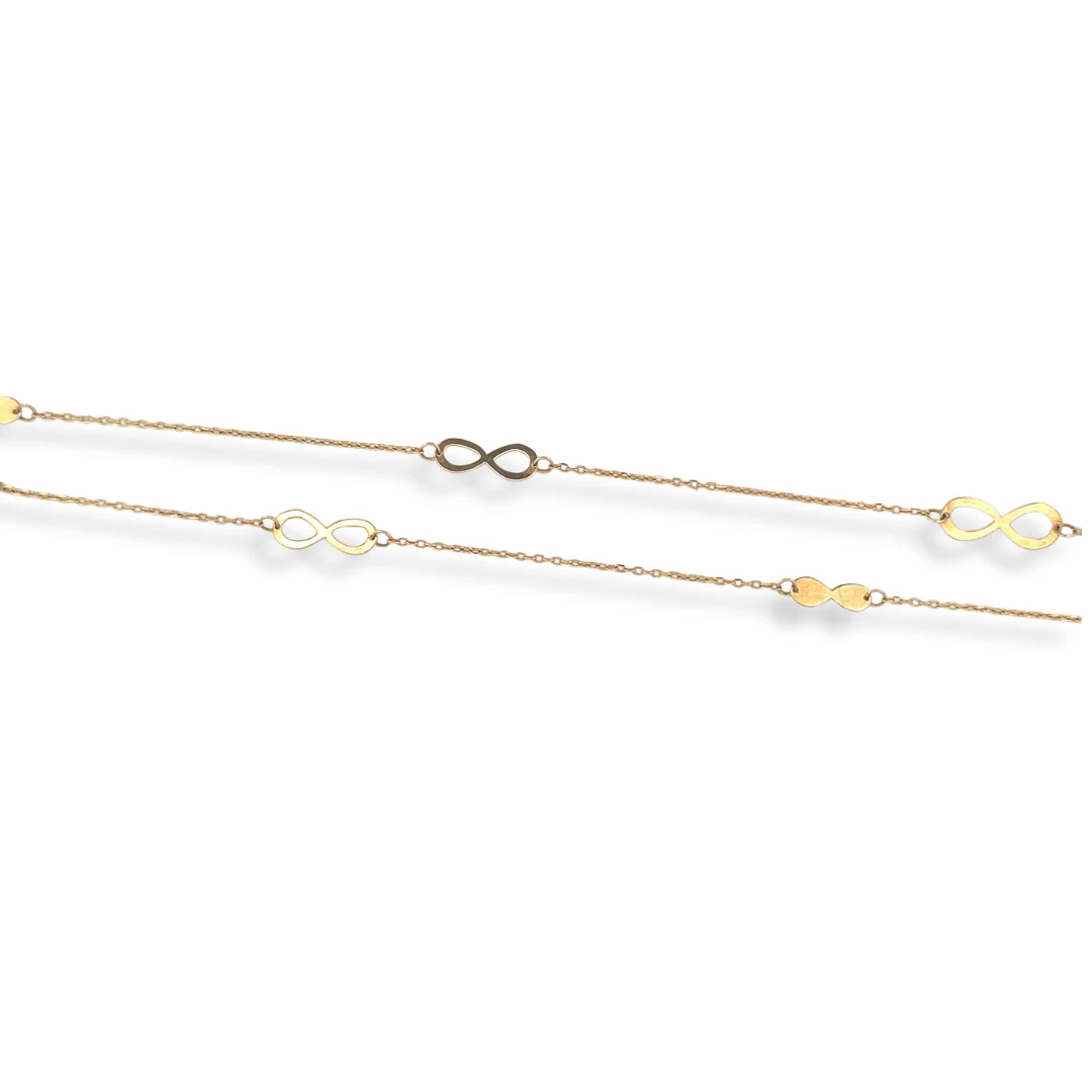 9ct gold infinity necklace - Image 2