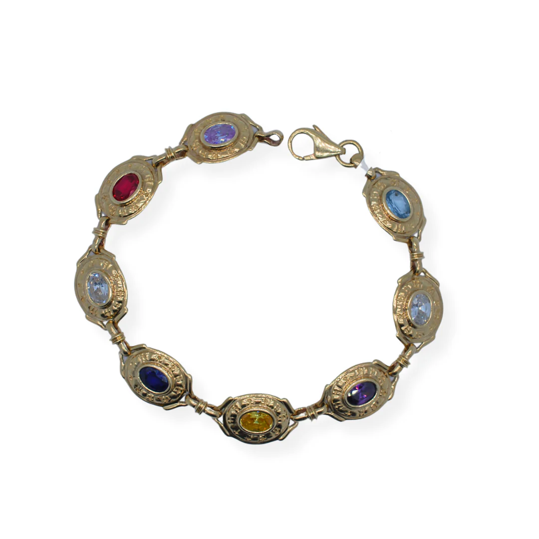9ct gold multicoloured bracelet