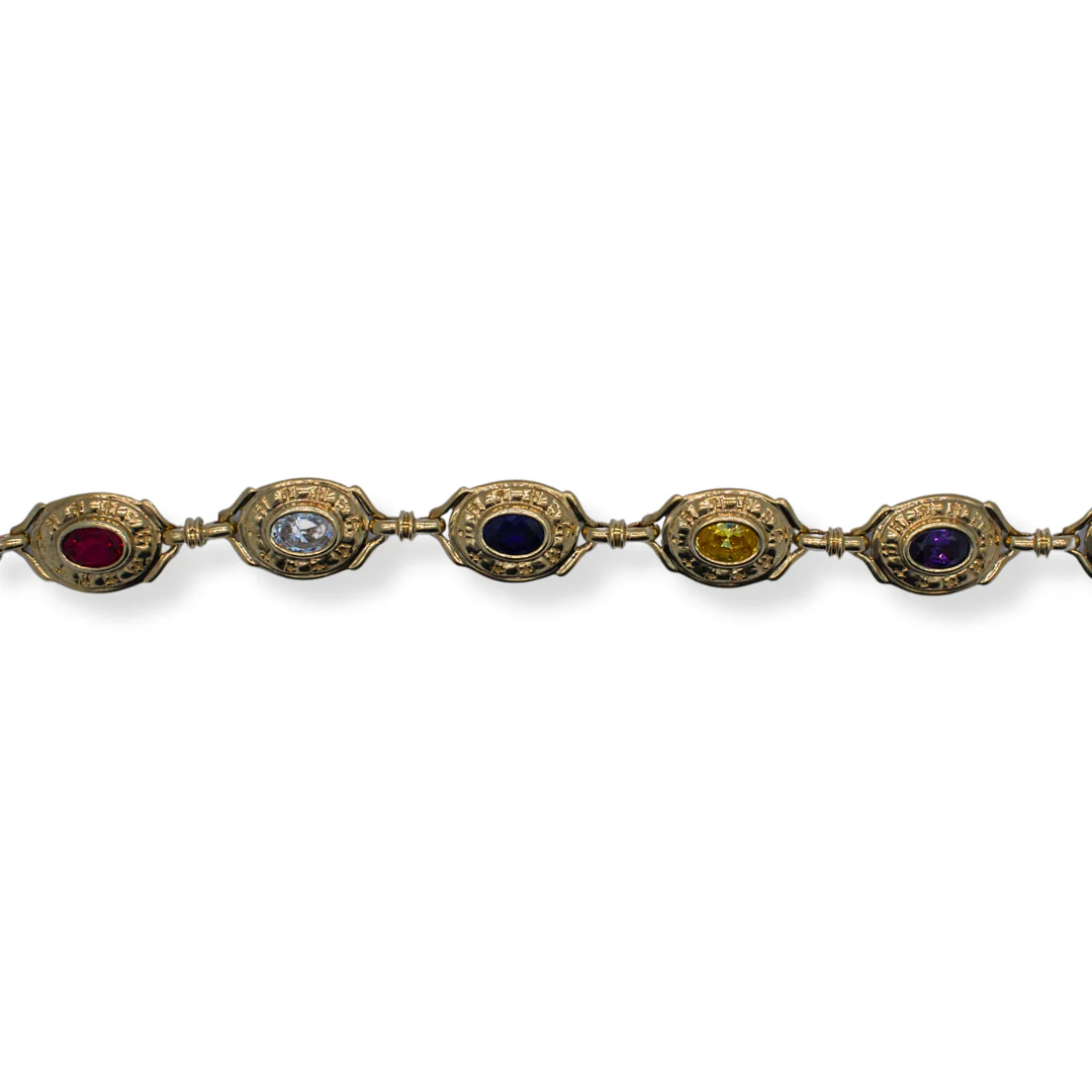 9ct gold multicoloured bracelet - Image 3