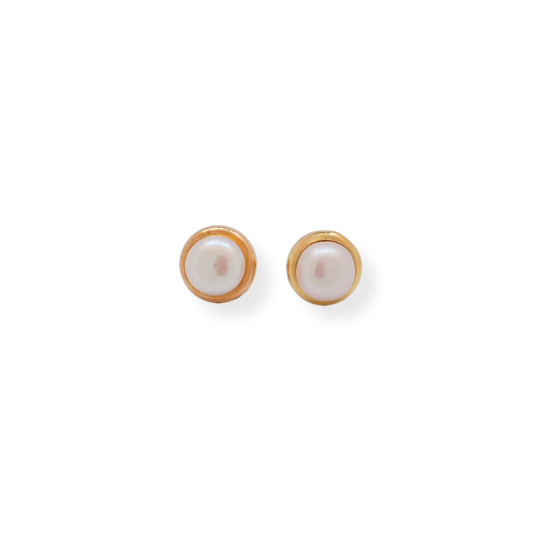 9ct gold pearl earrings