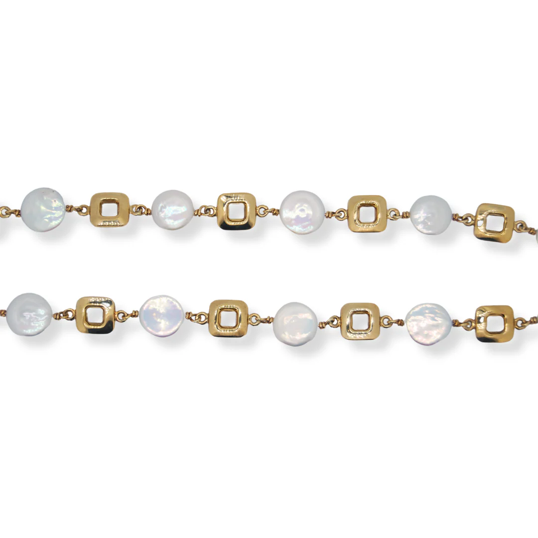 9ct gold pearl necklace - Image 2