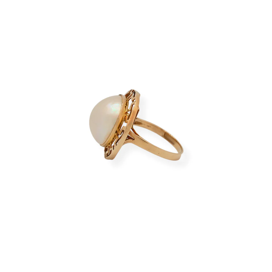 9ct gold pearl ring - Image 2