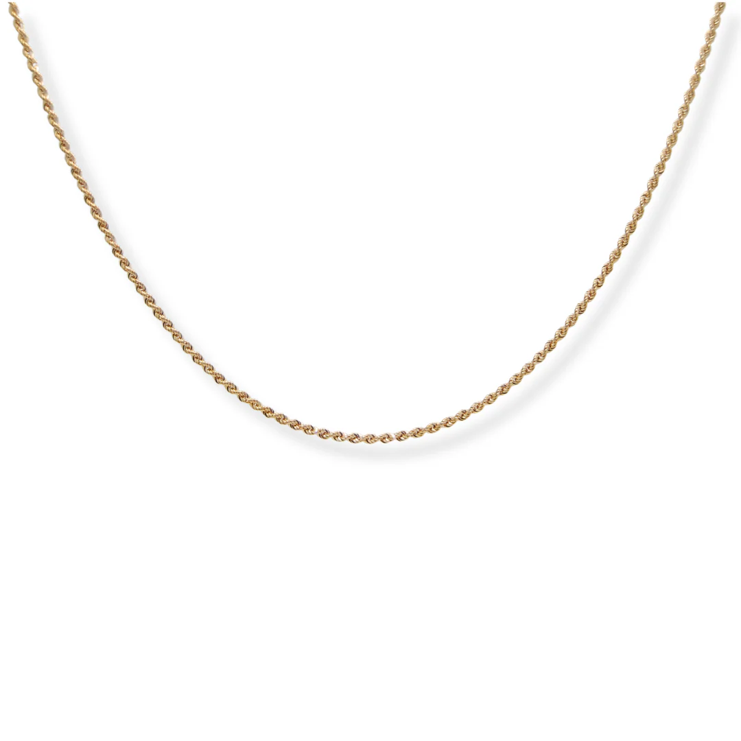 9ct gold rope necklace
