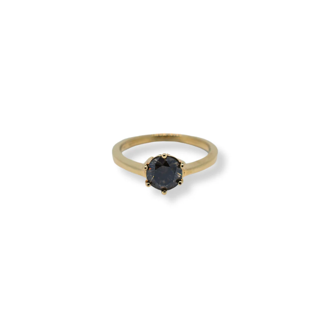 9ct gold smoked diamond ring - Image 2
