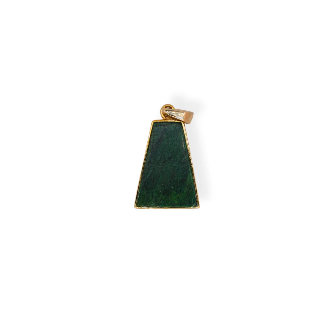 9ct gold veridite pendant - Image 2
