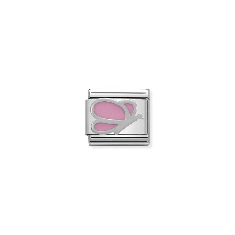 Nomination Pink butterfly in silver
