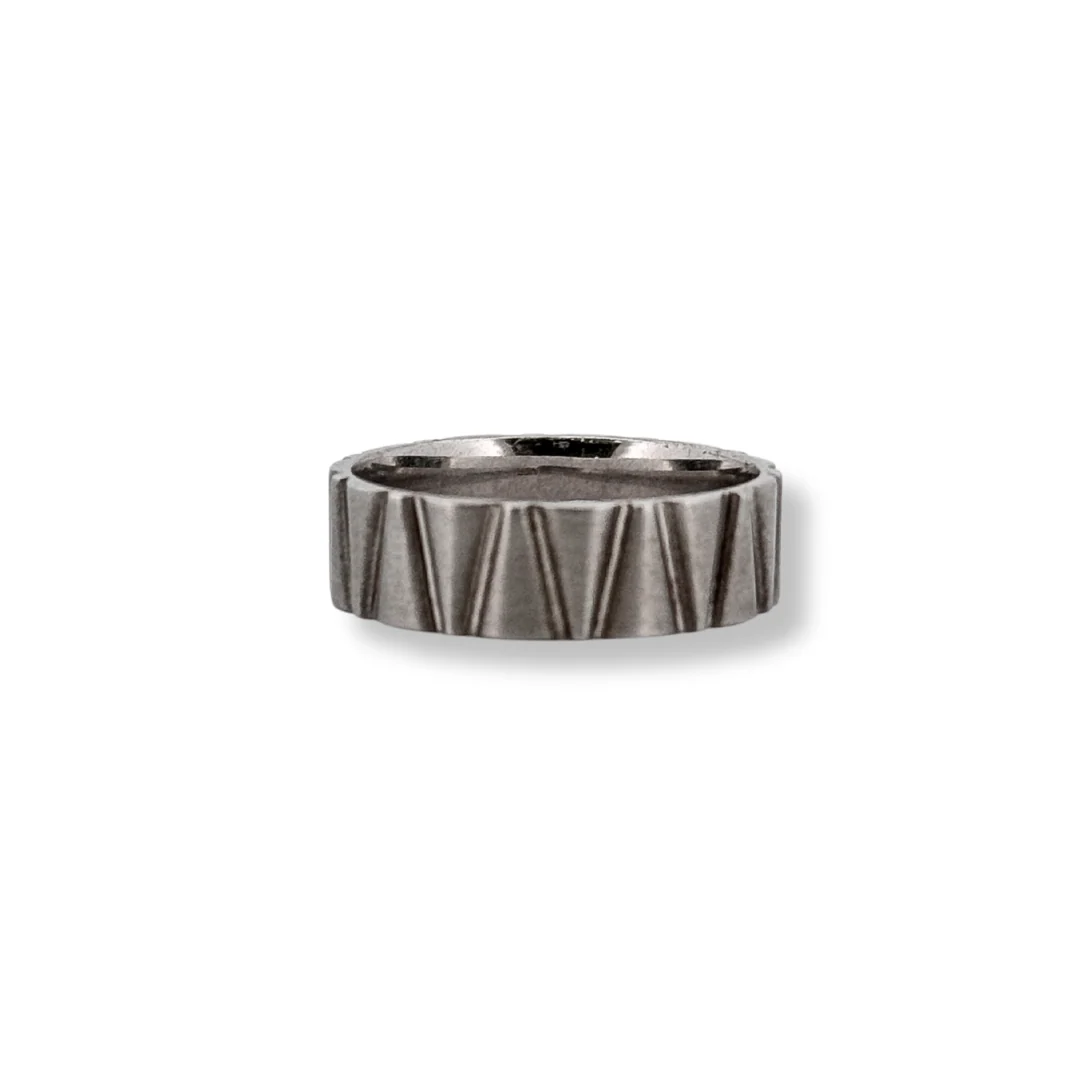 Silver band ring