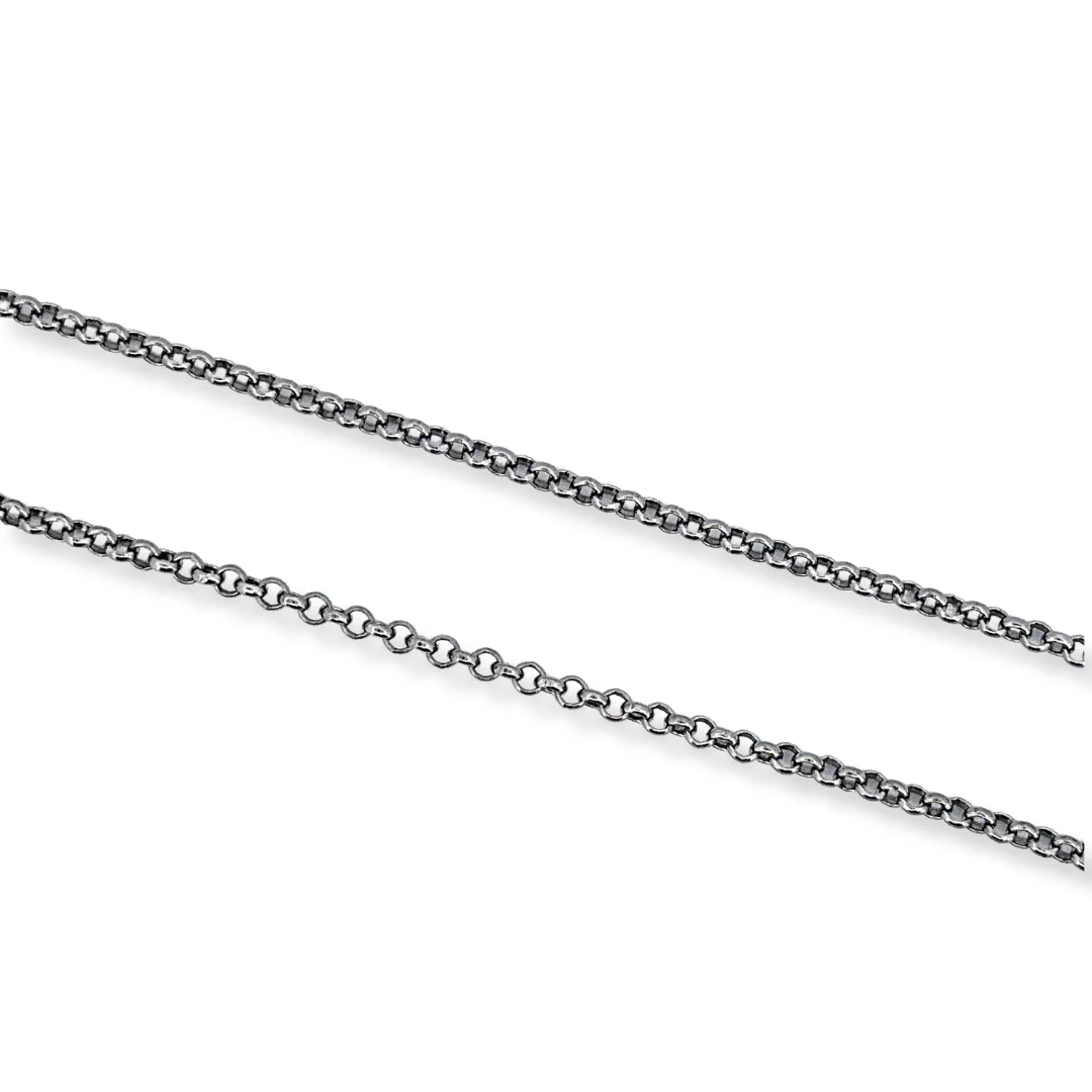 Silver black chain