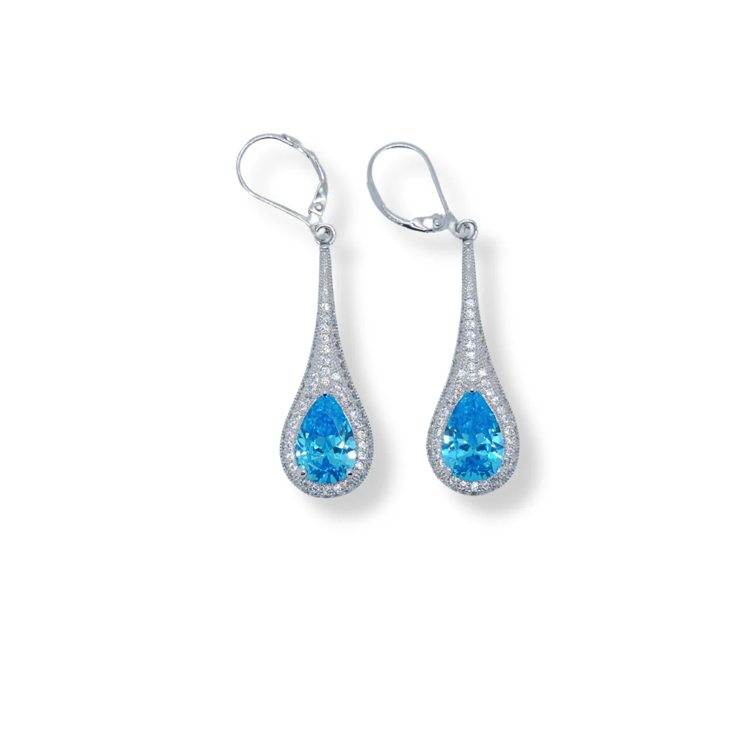 Silver blue cz set - Image 2