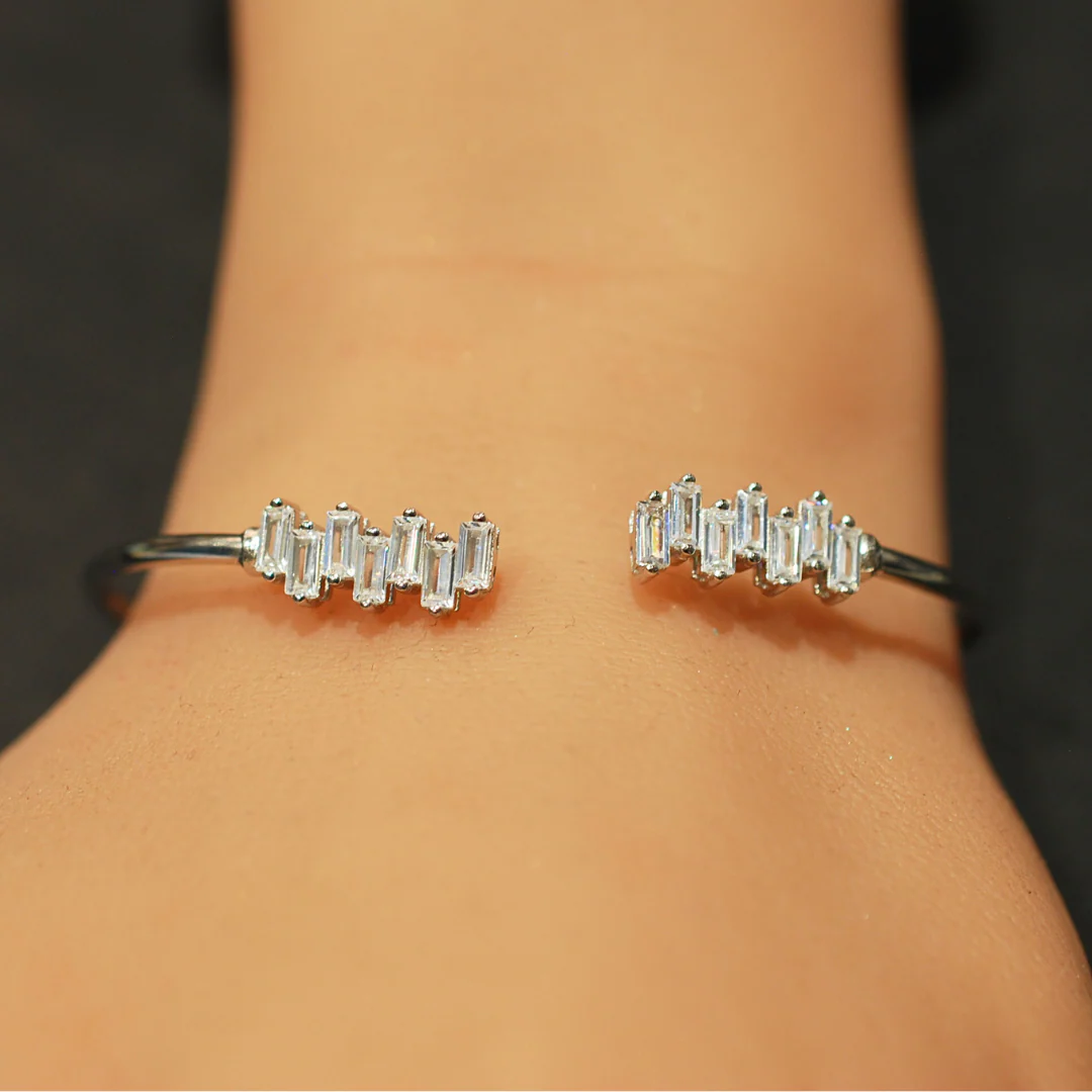 Silver cz bangle - Image 2