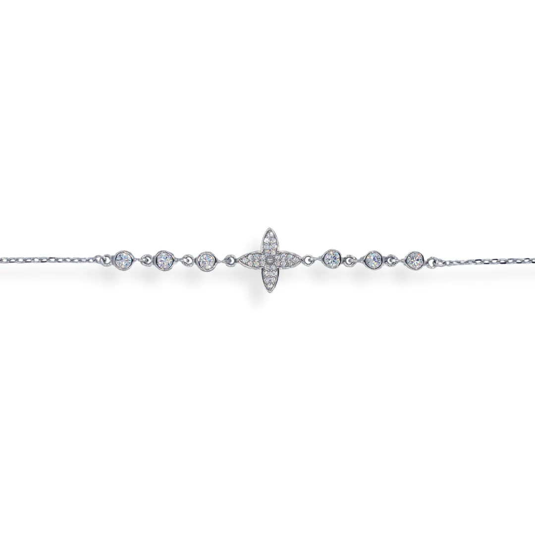 Silver cz bracelet