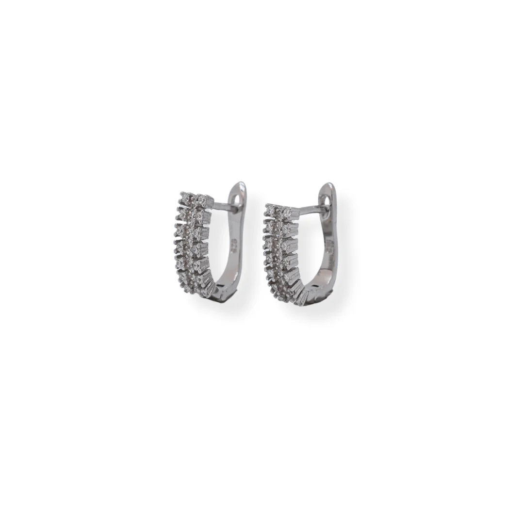 Silver cz earring - Image 2