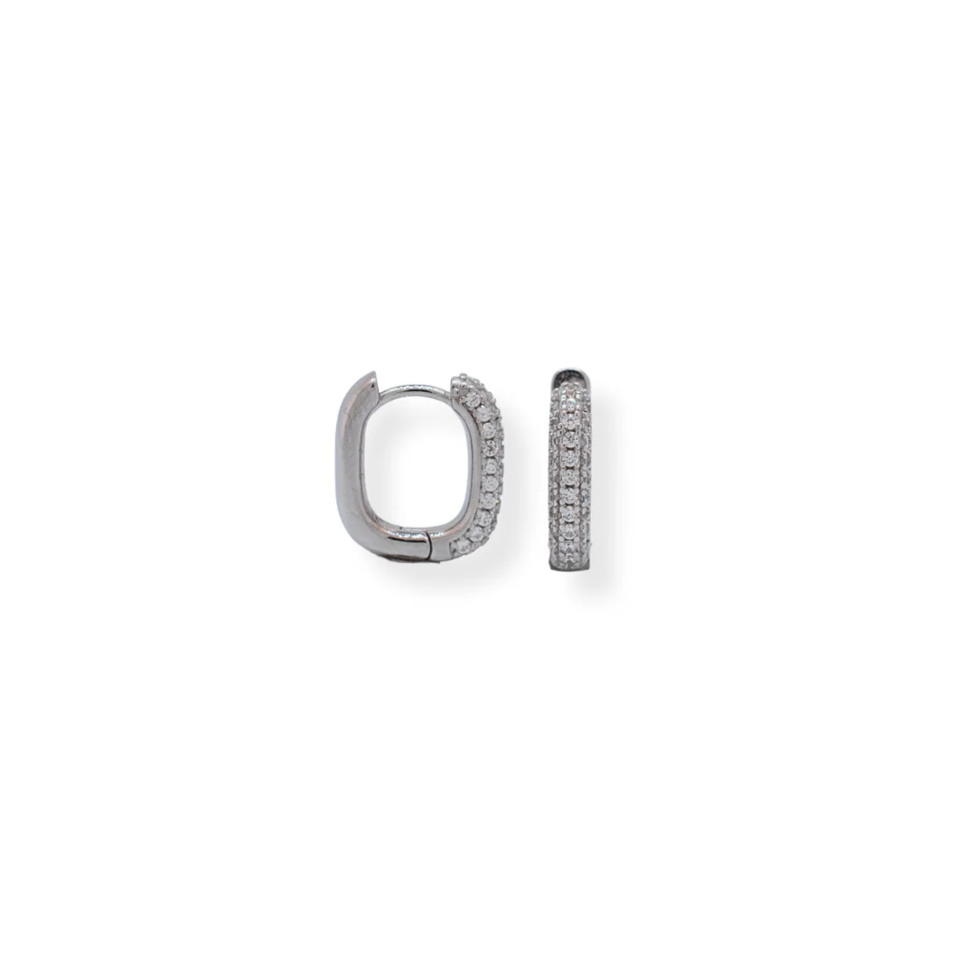 Silver cz earrings - Image 2