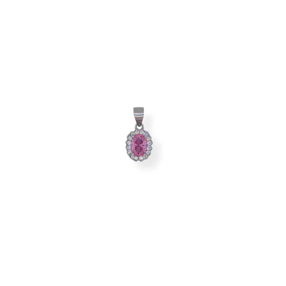 Silver cz pink set - Image 3