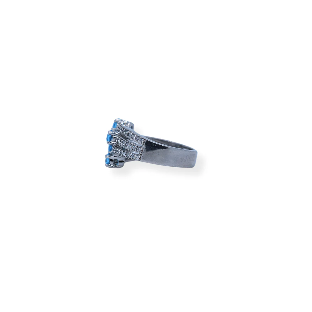 Silver cz ring - Image 2