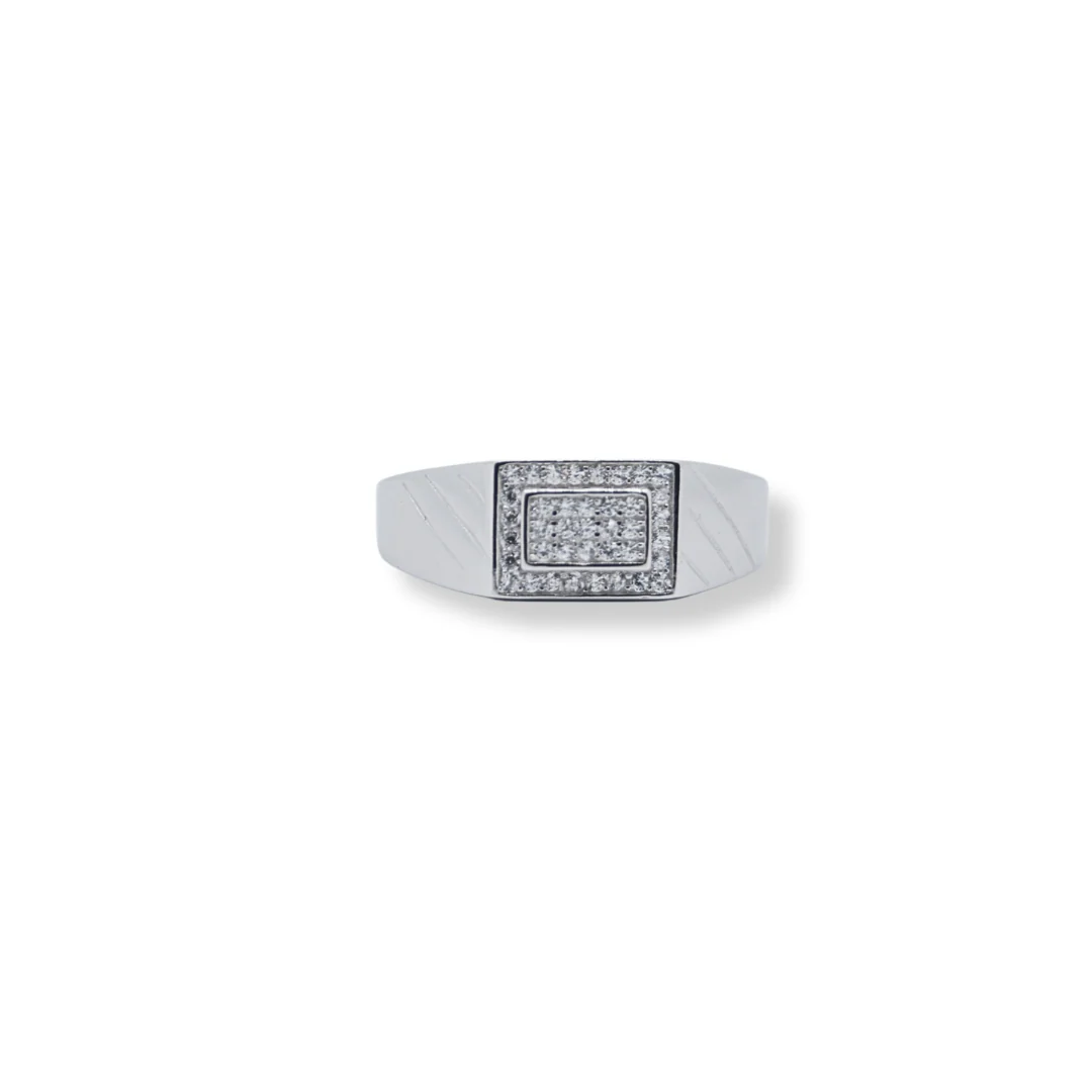 Silver cz ring