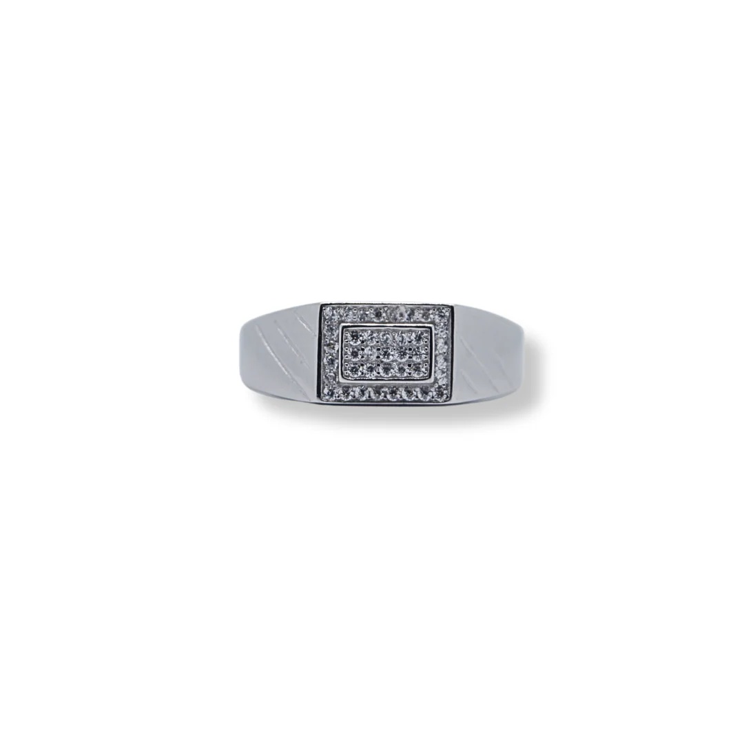 Silver cz ring