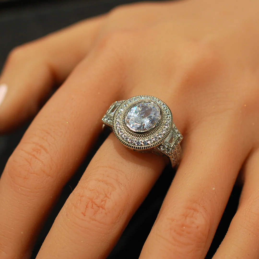 Silver cz ring - Image 3