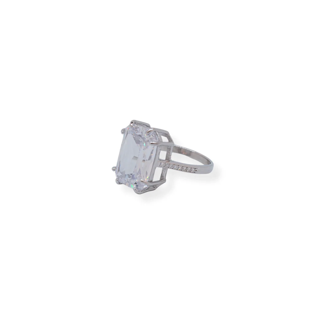 Silver cz ring - Image 2