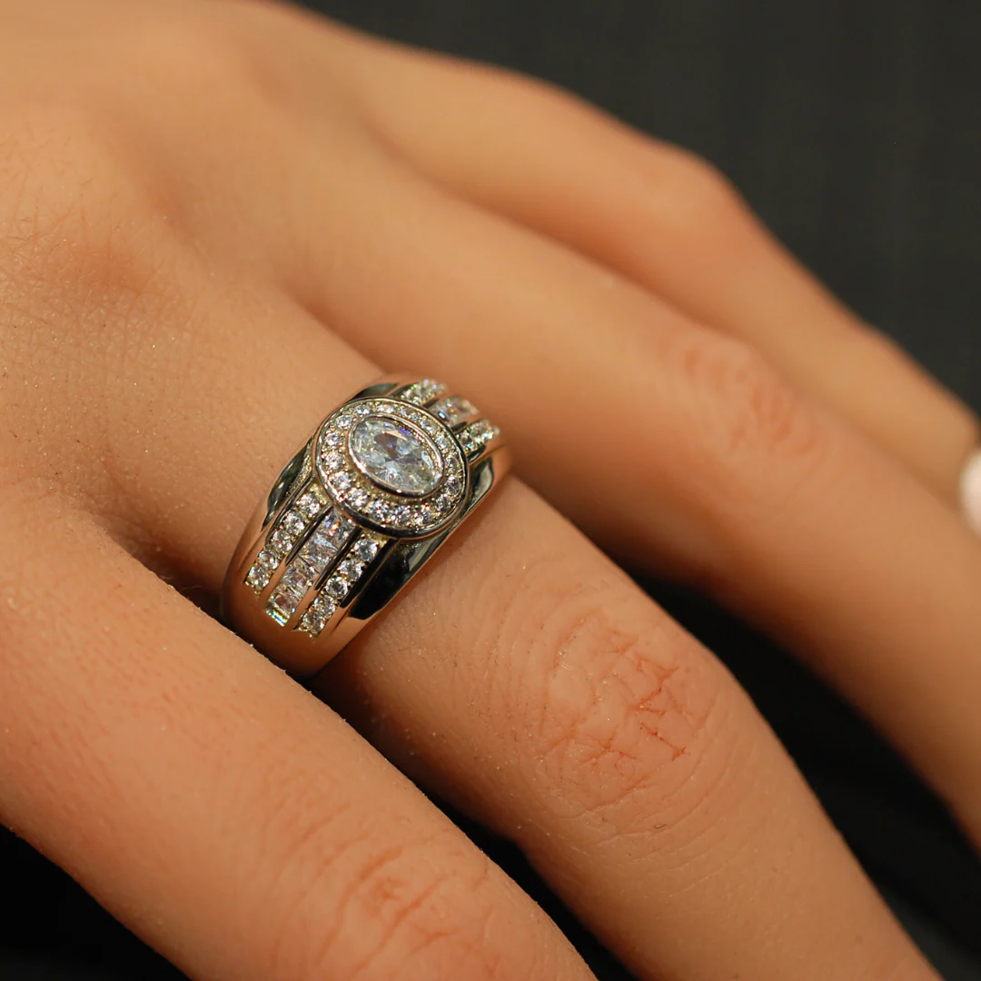 Silver cz ring - Image 3