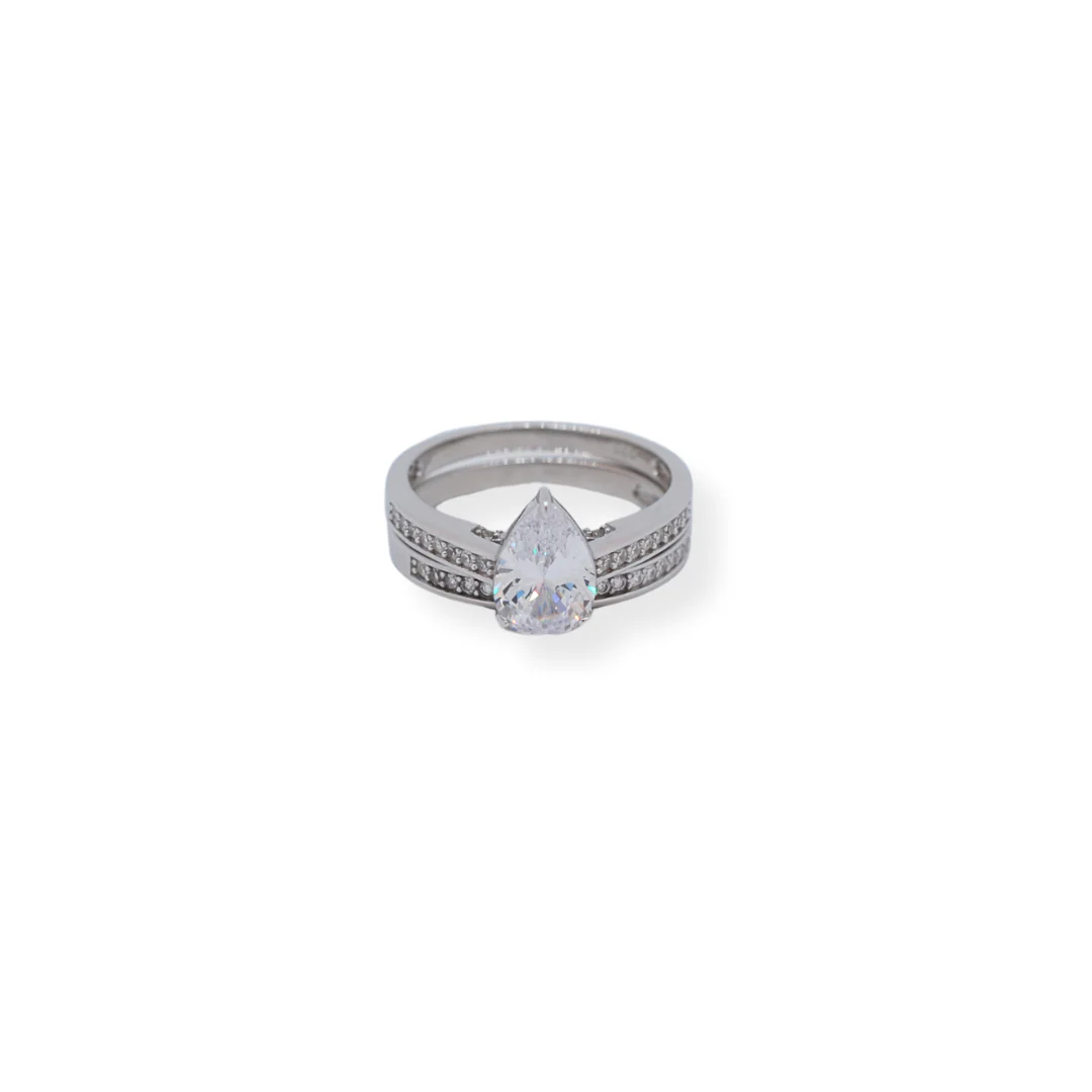 Silver cz ring