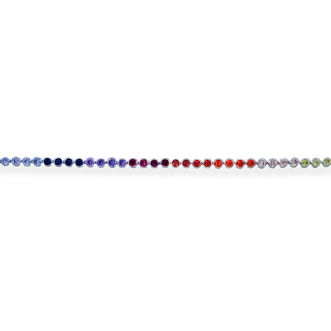 Silver multi coloured bracelet - Image 2