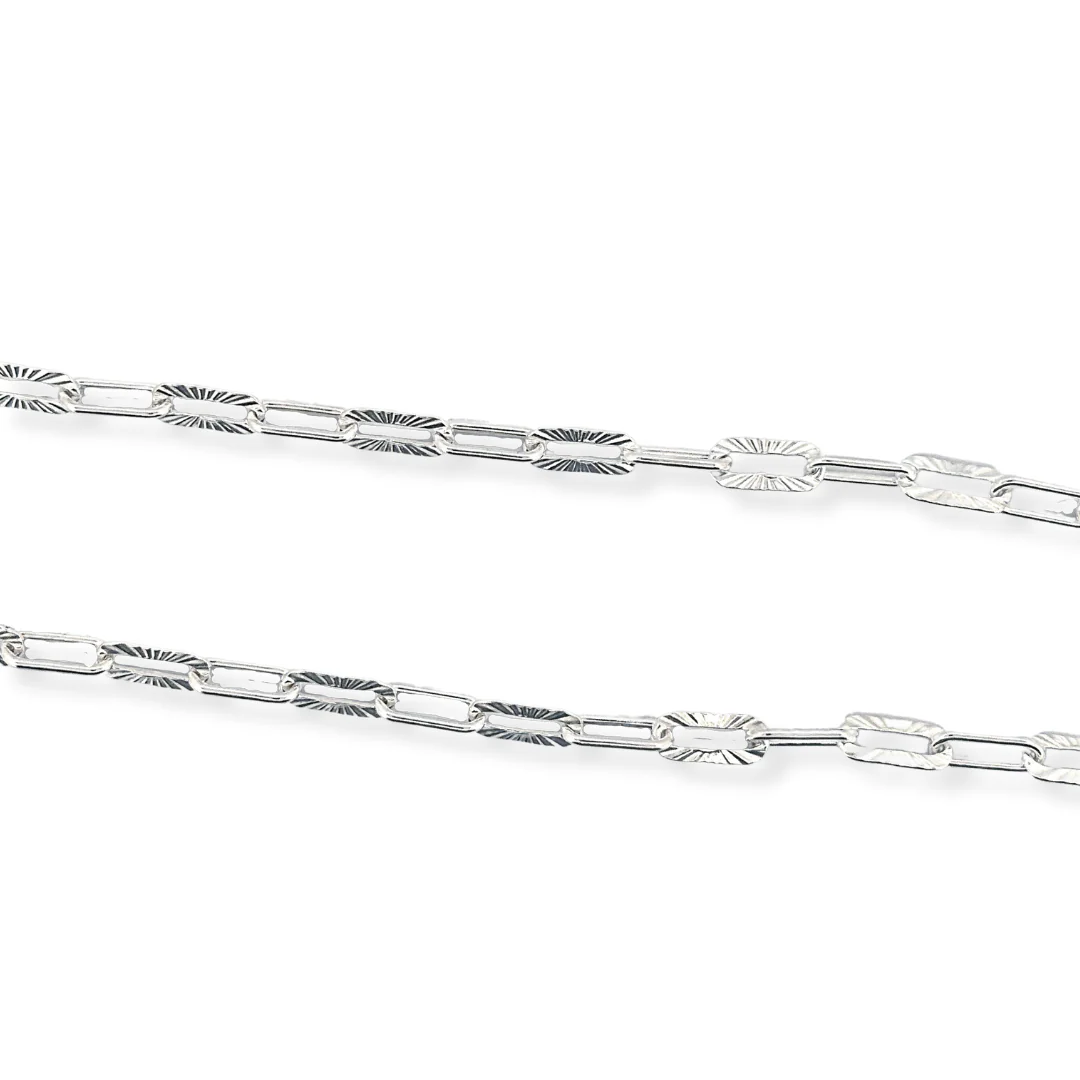 Silver paperclip necklace - Image 2