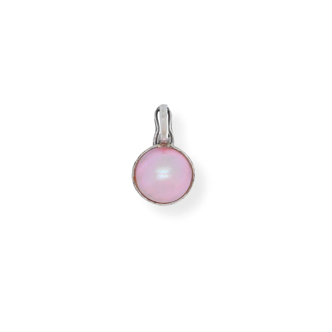 Silver pink pearl pendant