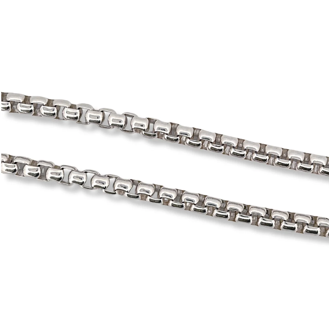 silver round box chain - Image 2