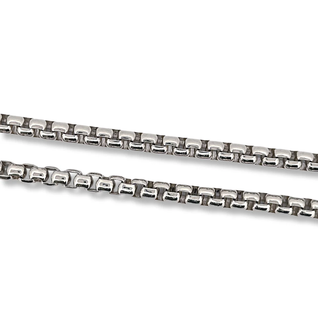 Silver round box chain - Image 2