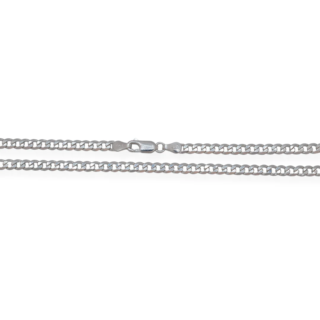 Silver round curb chain - Image 2