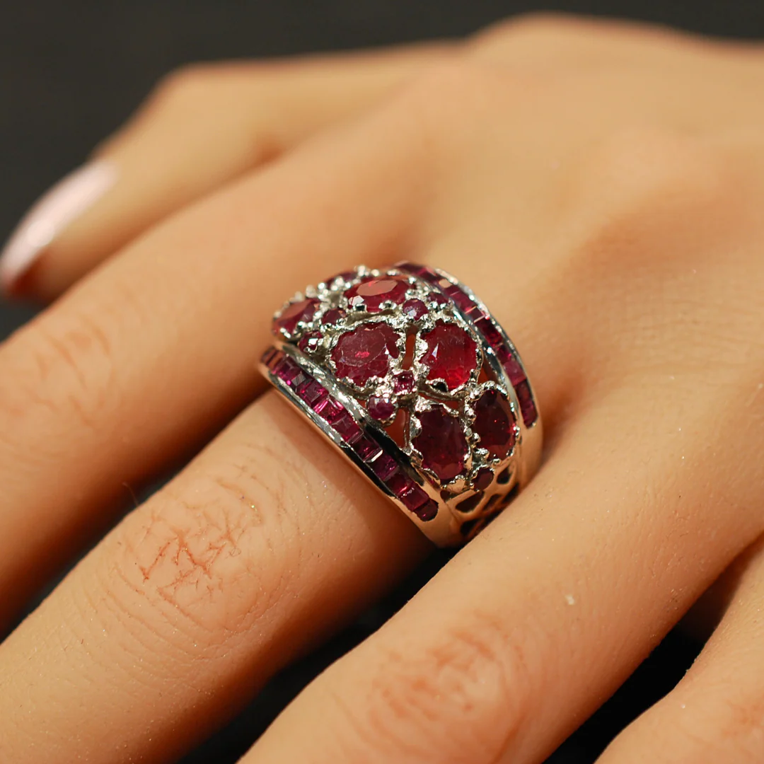 Silver ruby ring - Image 3
