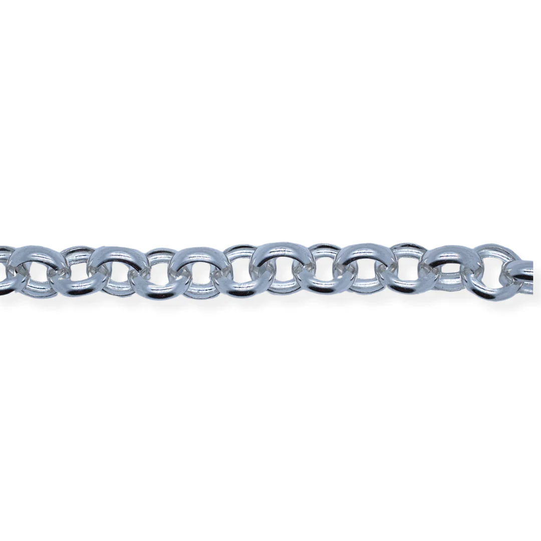 Silver thick belcher bracelet - Image 2