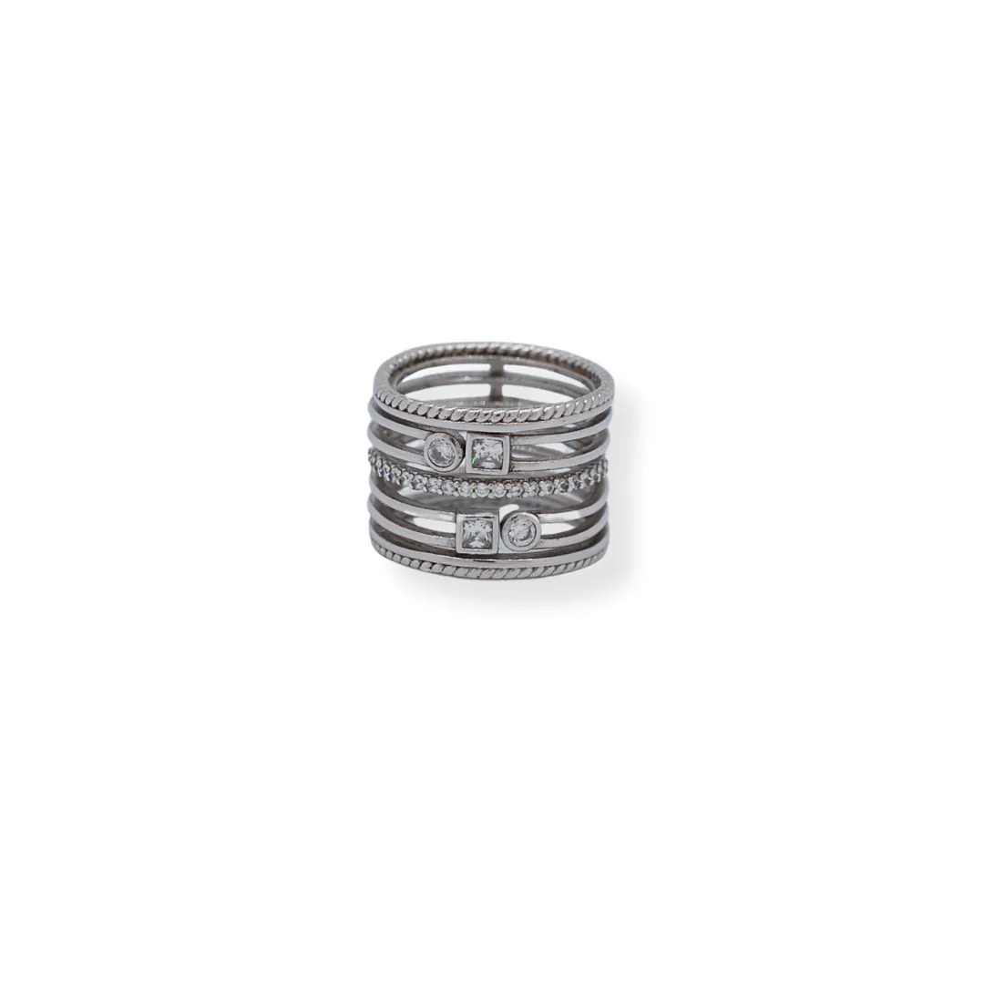 Sterling Silver Cz Ring